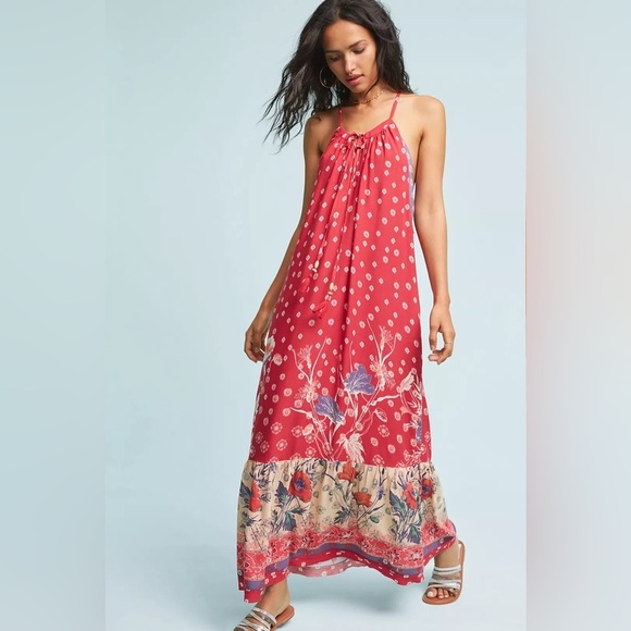 Maeve Anthropologie Kira Boho Floral Layered Maxi Dress - Picture 2 of 16
